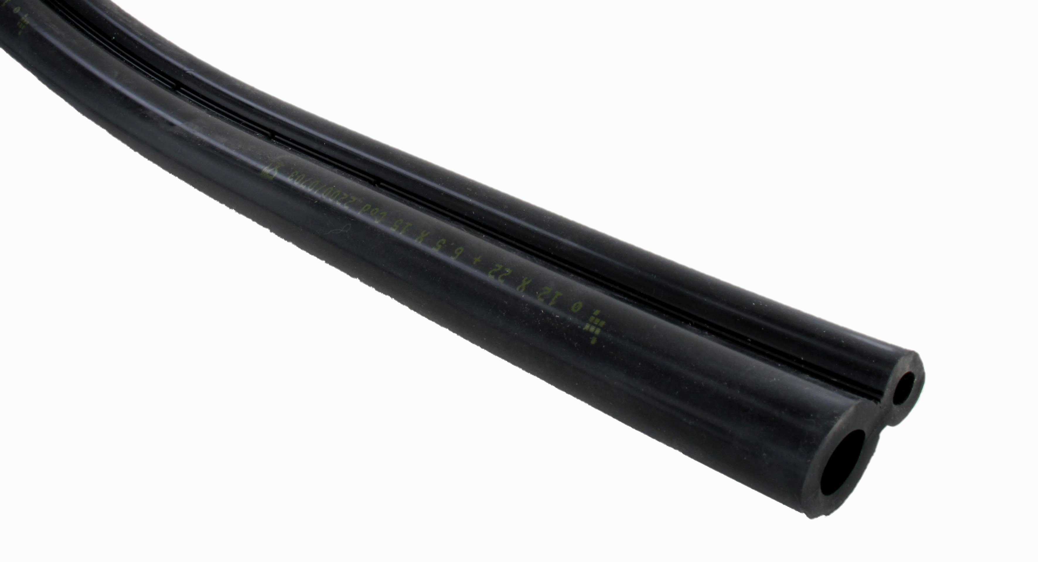 Doppel-Silikon-Milchschlauch schwarz,  75 cm  lang