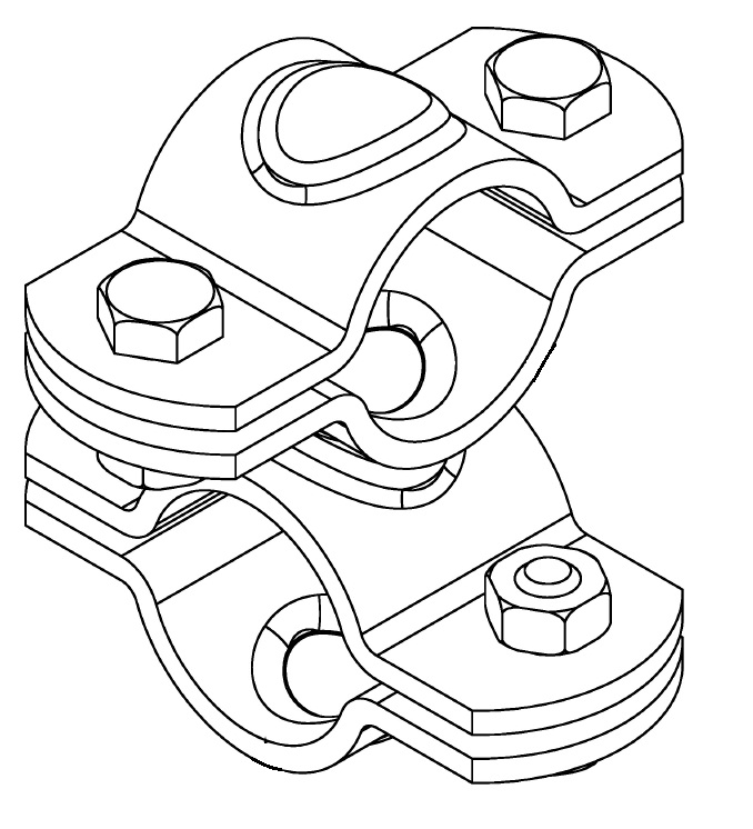 Rohr-Querschelle kurz, 2,00 x 1,00 Zoll (90300203)